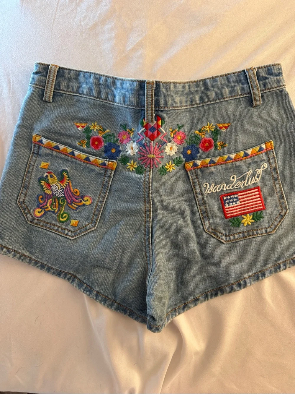 Wanderlust Denim Jeans Embroidered